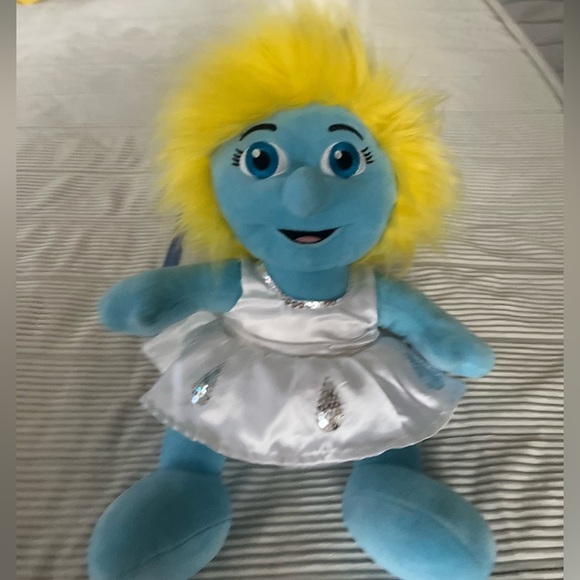 Build-A-Bear Smurfs Smurfette 18" Plush RETIRED DOLL 2013 Talking Battery Low - Picture 2 of 10